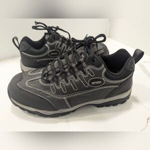 Hytest Unisex Poron XRD Leather Shoes still toe black safety shoes boots sz 9.5W